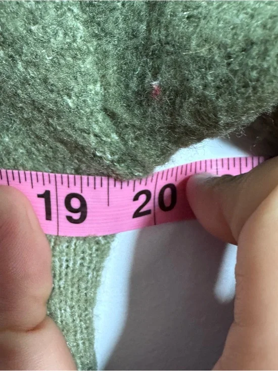 Lucky Brand Camo Fuzzy Knit Cardigan Green Button Front Pockets Small - Picture 7 of 7